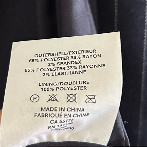 Frank & Oak Navy Striped Double Breasted Blazer Size S - Picture 9 of 9